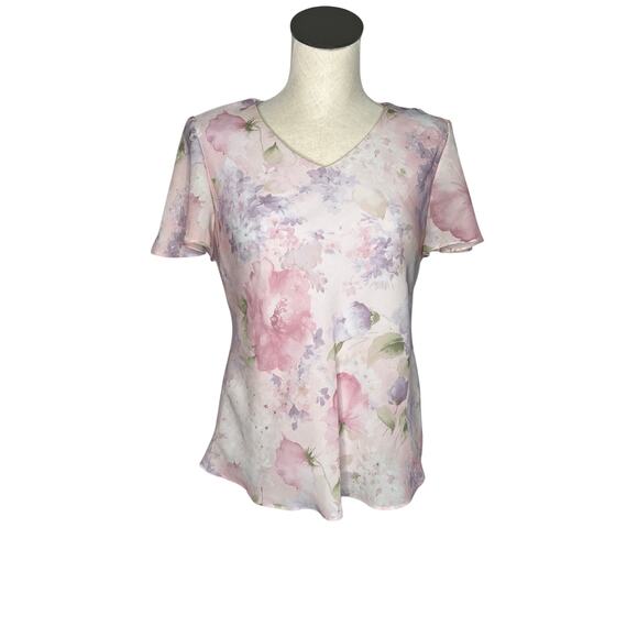 VTG 80’s Coldwater Creek floral top Size 10 - Picture 1 of 8